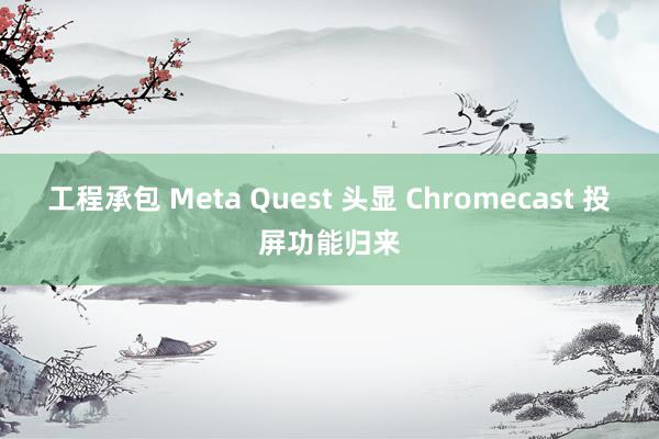 工程承包 Meta Quest 头显 Chromecast 投屏功能归来